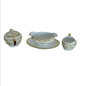 Noritake Gold and Cream 3 Pc Serveware Set